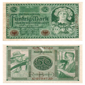 Billete Alemania 50 marcos 1920, anverso y reverso - Mundo Billete